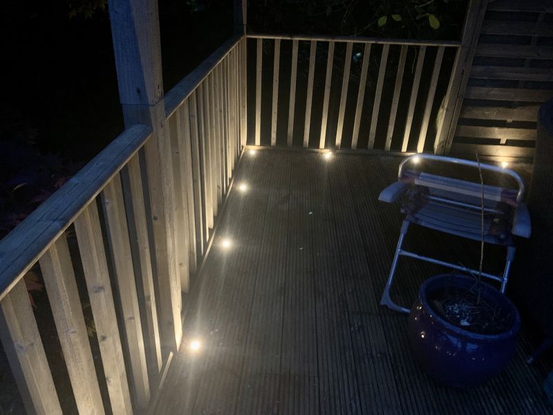 Deck with built-in lighting